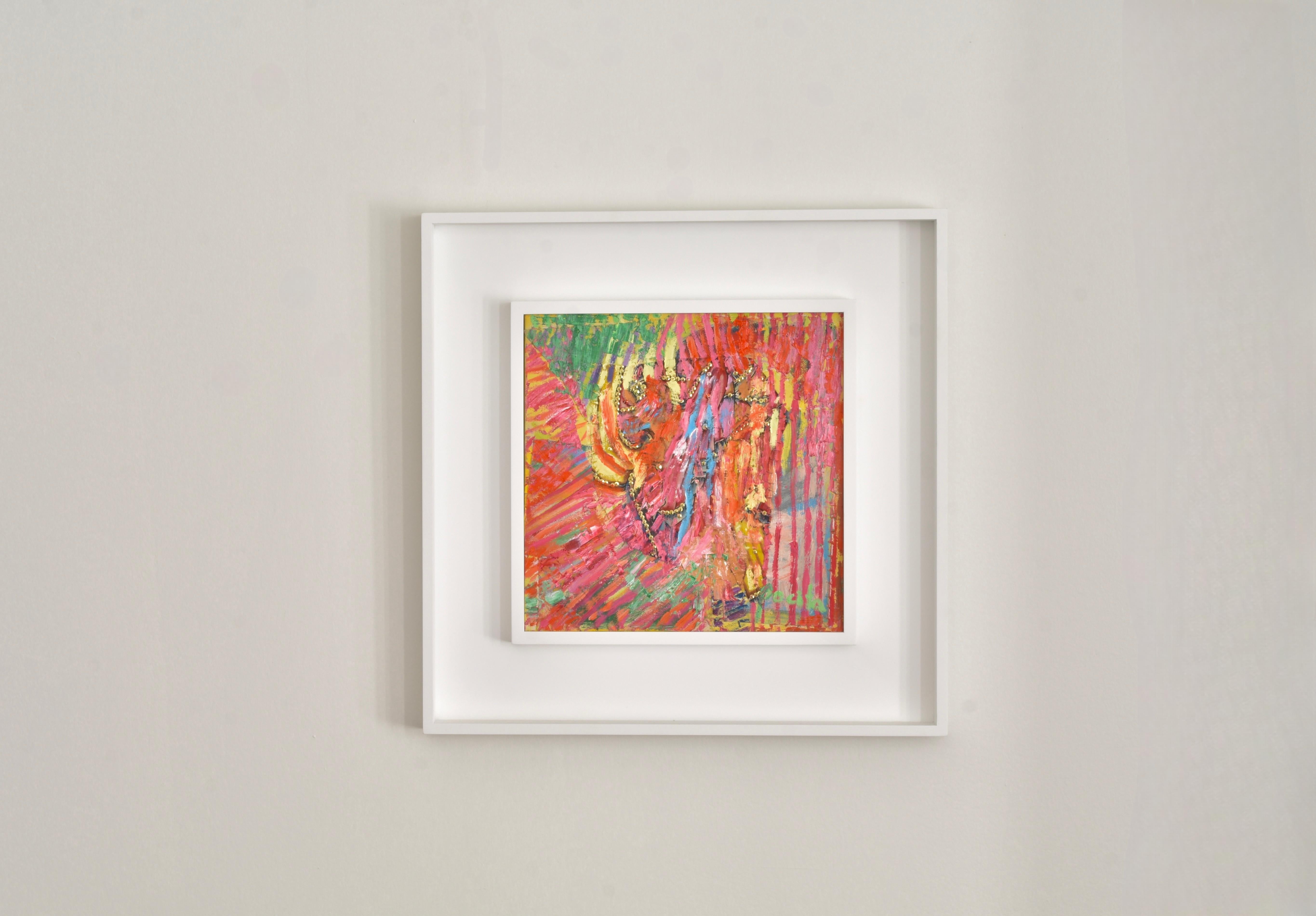 Morning has broken - Öl und Mischtechnik auf Leinwand - Einzigartig, 2001 – Painting von Pacita Abad