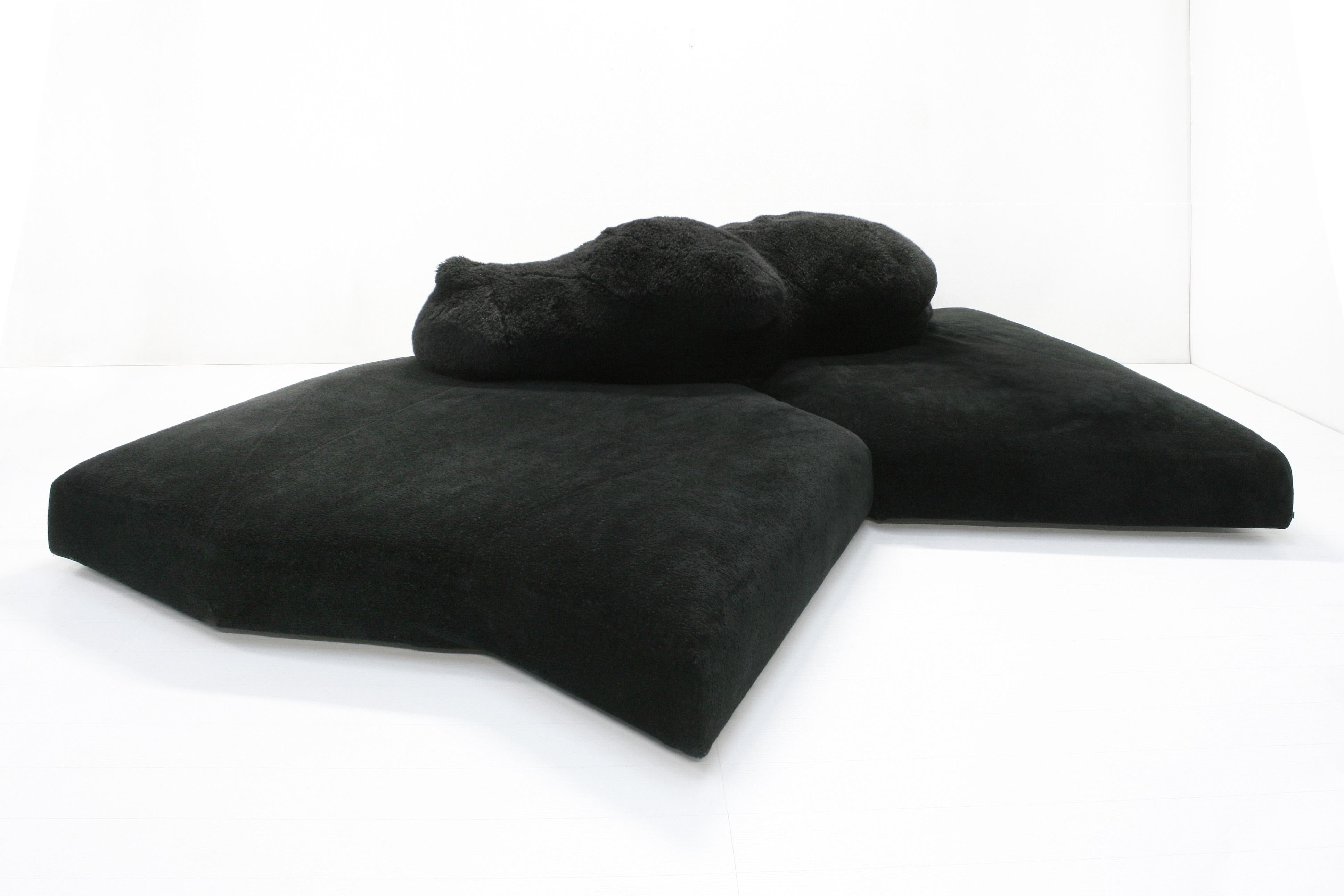 Other Pack Black Bear Landscape Lounge Sofa by Francesco Binfaré for Edra For Sale