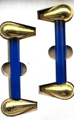 Pack of 4 1960s Murano glass handles for cabinet doors