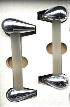 Pack of 4 1960s Murano glass handles for cabinets, chests of drawers and kitchen