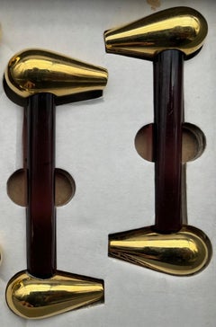 Pack of 4 1960s Murano glass handles for cabinets, chests of drawers and kitchen