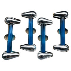 Pack of 4 1960s Murano glass handles for cabinets, sideboards and kitchens.