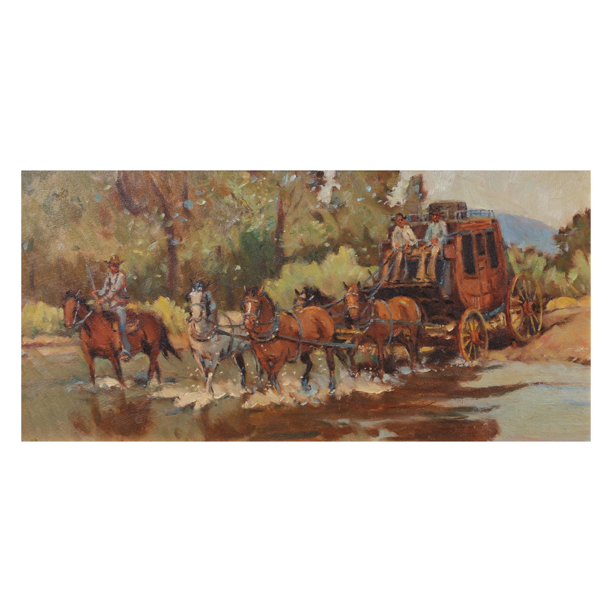 "Pack Trail on the River" Original Painting by Sheryl Bodily