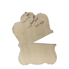 "Pacman" Contemporary Wall Mirror from an Antique Venetian Lacquered Frame