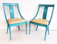 Paco Capdell for Sillerias Alacuas Spanish Lacquered Chairs, 1990s, Set of 4