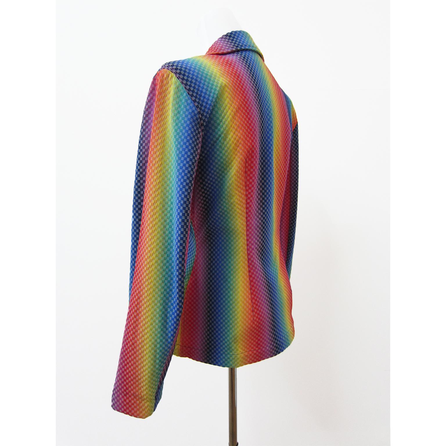 Paco Funada Rainbow Jacket 1980's For Sale at 1stDibs