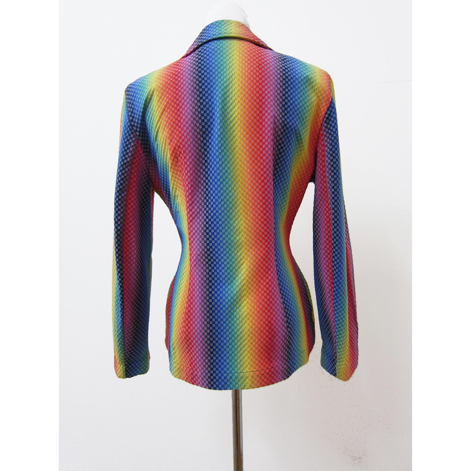 Paco Funada Rainbow Jacket 1980's In Good Condition For Sale In Berlin, DE