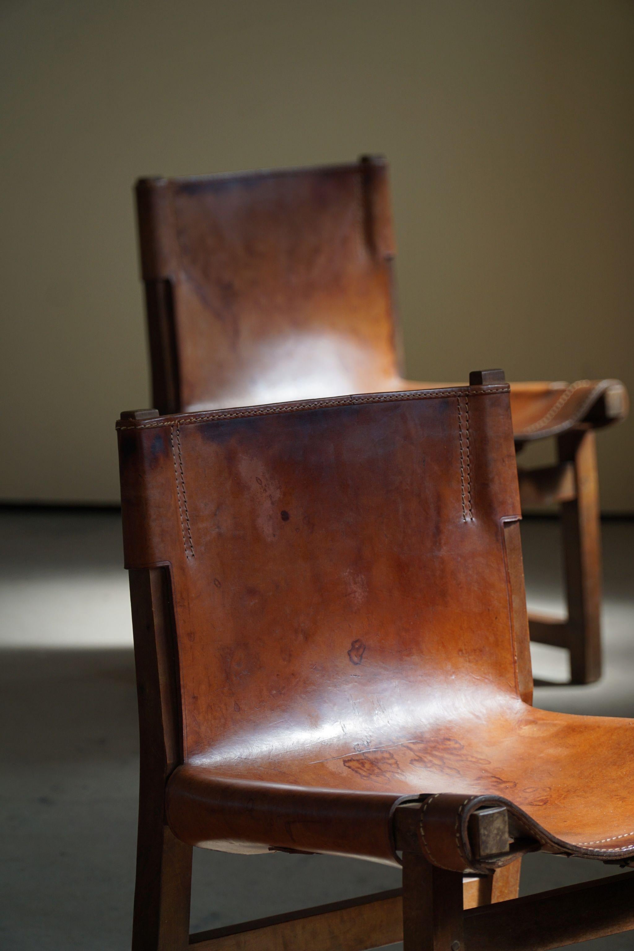 20ième siècle Paco Muñoz, Paire de chaises longues de chasse, modèle 