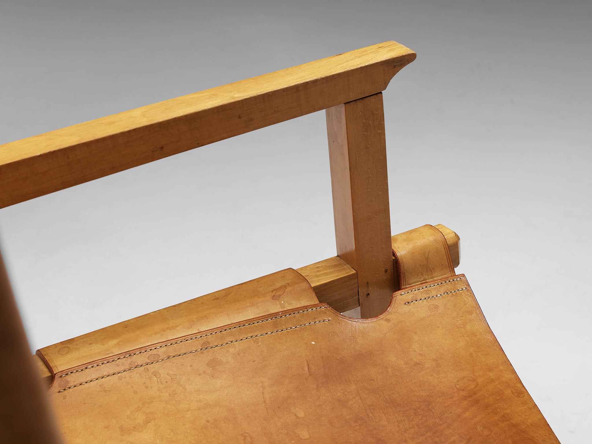 Mid-Century Modern Paco Muñoz Riaza Armchair in Leather