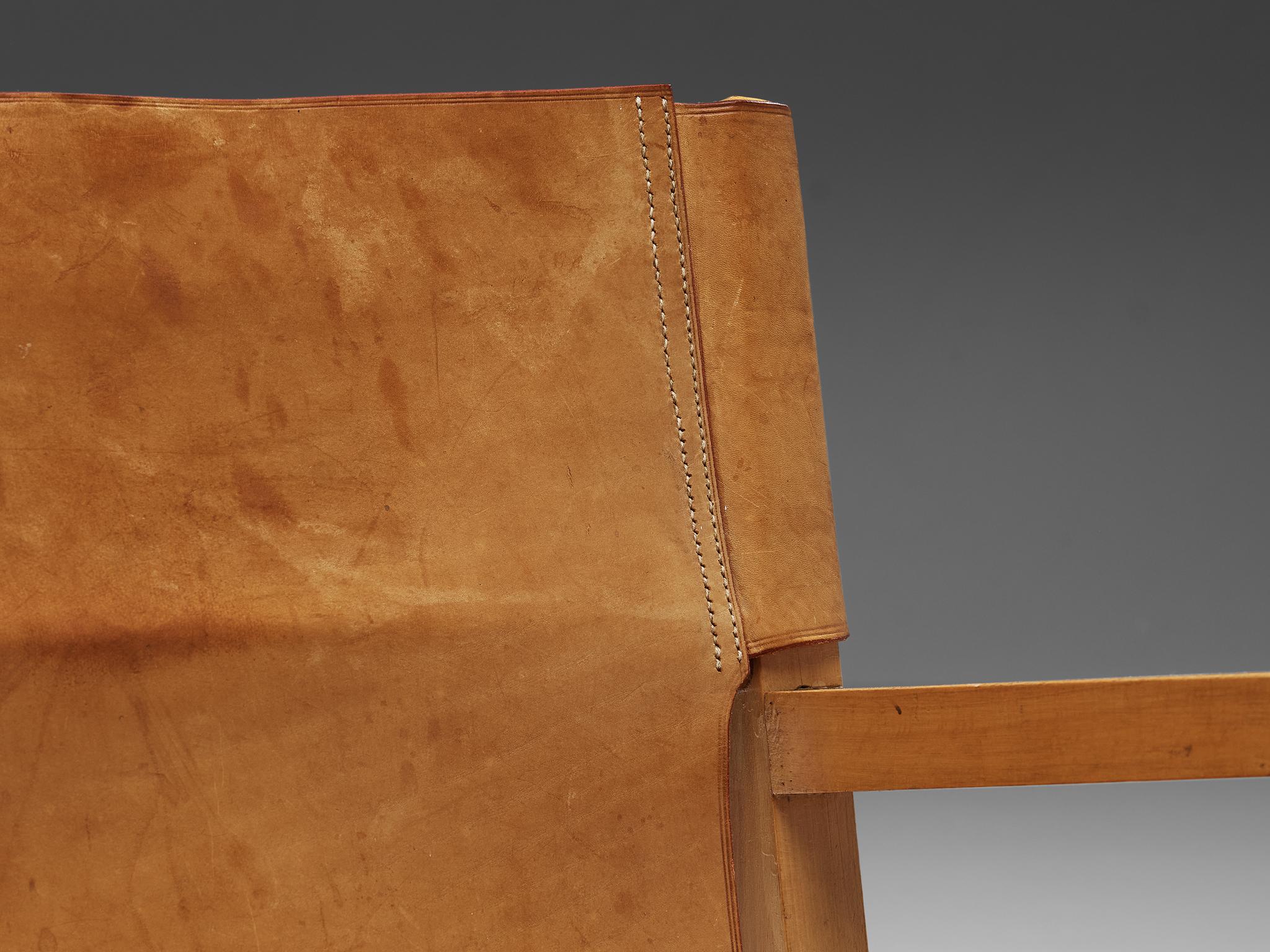 Mid-20th Century Paco Muñoz Riaza Armchair in Leather