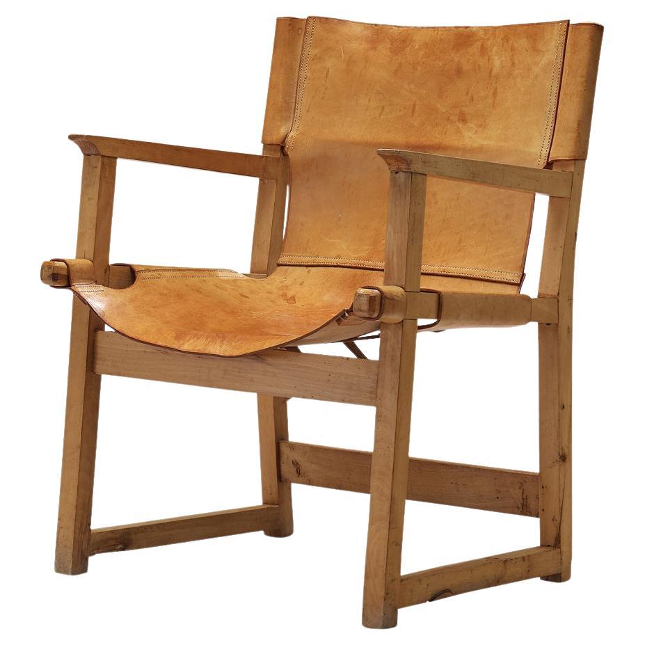 Paco Muñoz Riaza Armchair in Leather  For Sale
