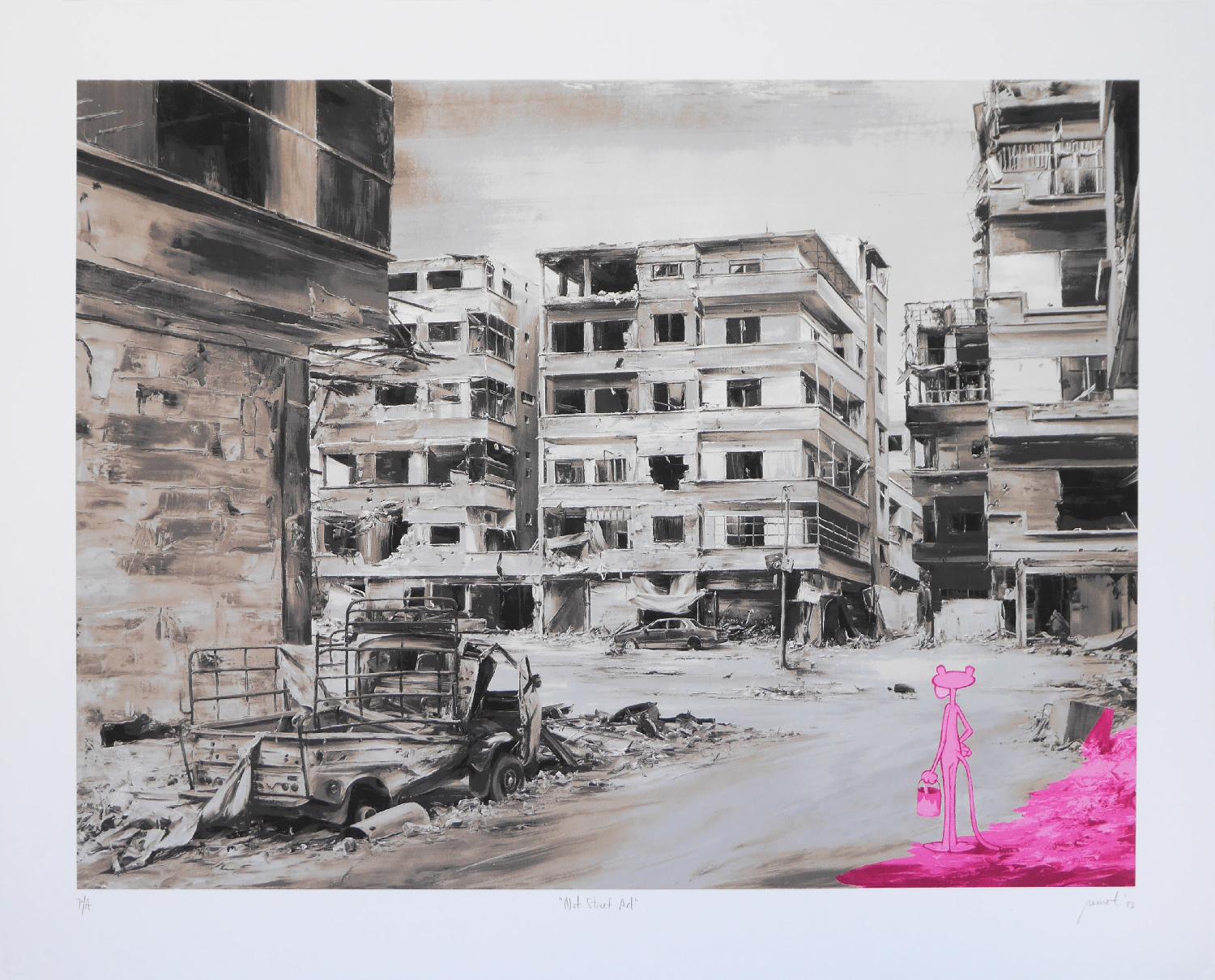 „Der rosa Panther“ von Paco Pomet Street Urban Art Druck