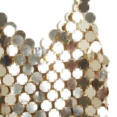 Paco Rabanne 1994 DIY Mini robe à sequins dorés FR38