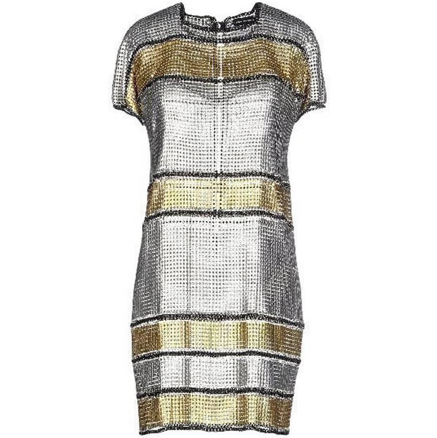 Paco Rabanne 60's Inspired Modern Version of Brigitte Bardot Chain Mail Dress 