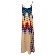Used Paco Rabanne Abstract Chain Strap Maxi Dress Size M