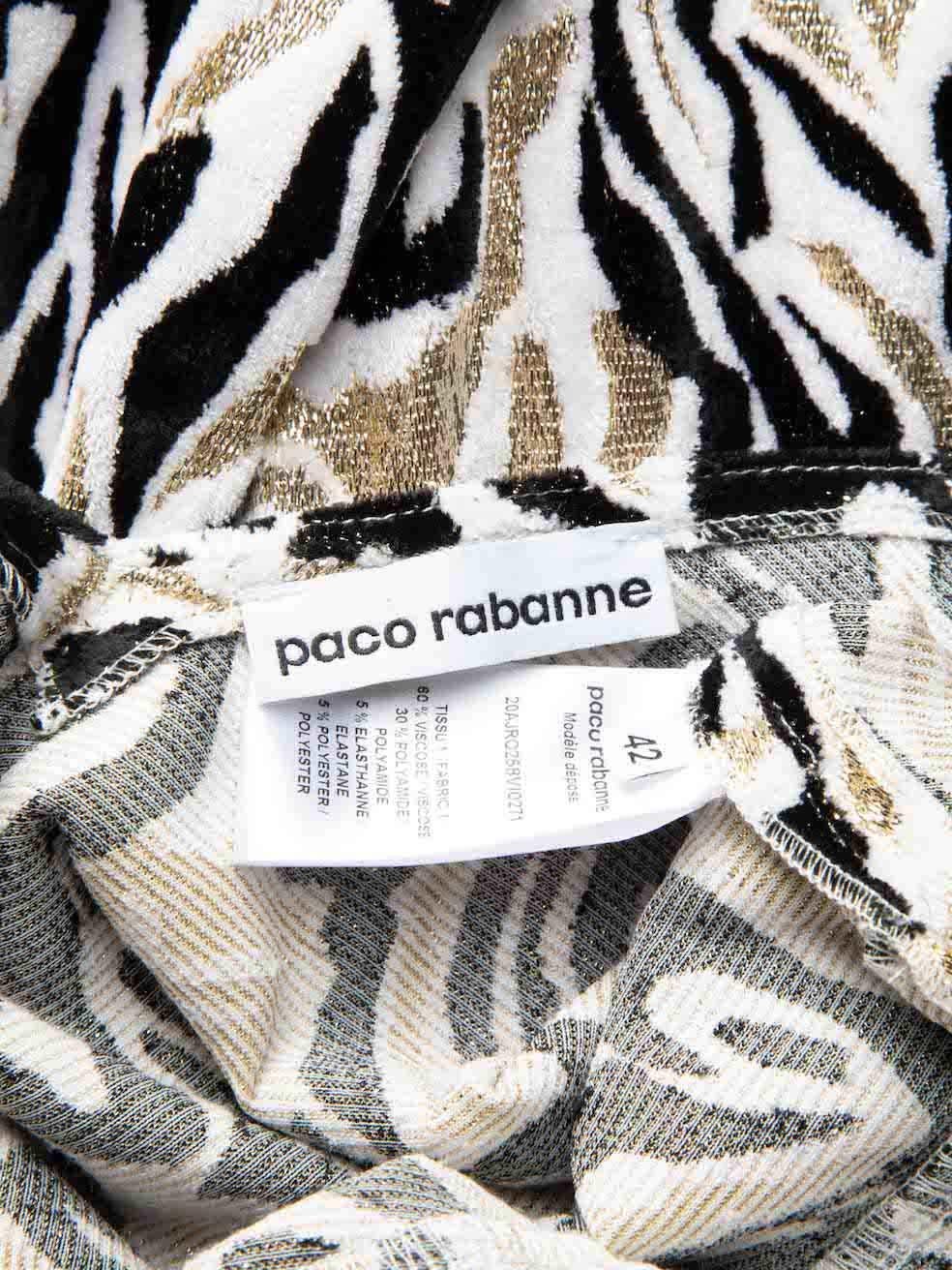 Women's Paco Rabanne Abstract Velvet Sleeveless Dress Size XL For Sale
