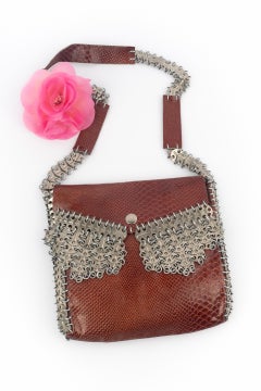 Paco Rabanne Bag, Exotic Leather and Metal Discs