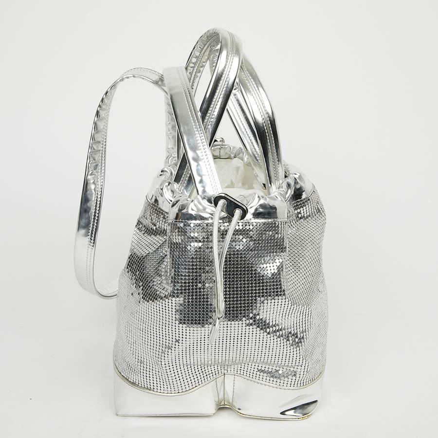 Paco Rabanne Bag Pixel Silver Mesh Bag In Good Condition In Paris, FR