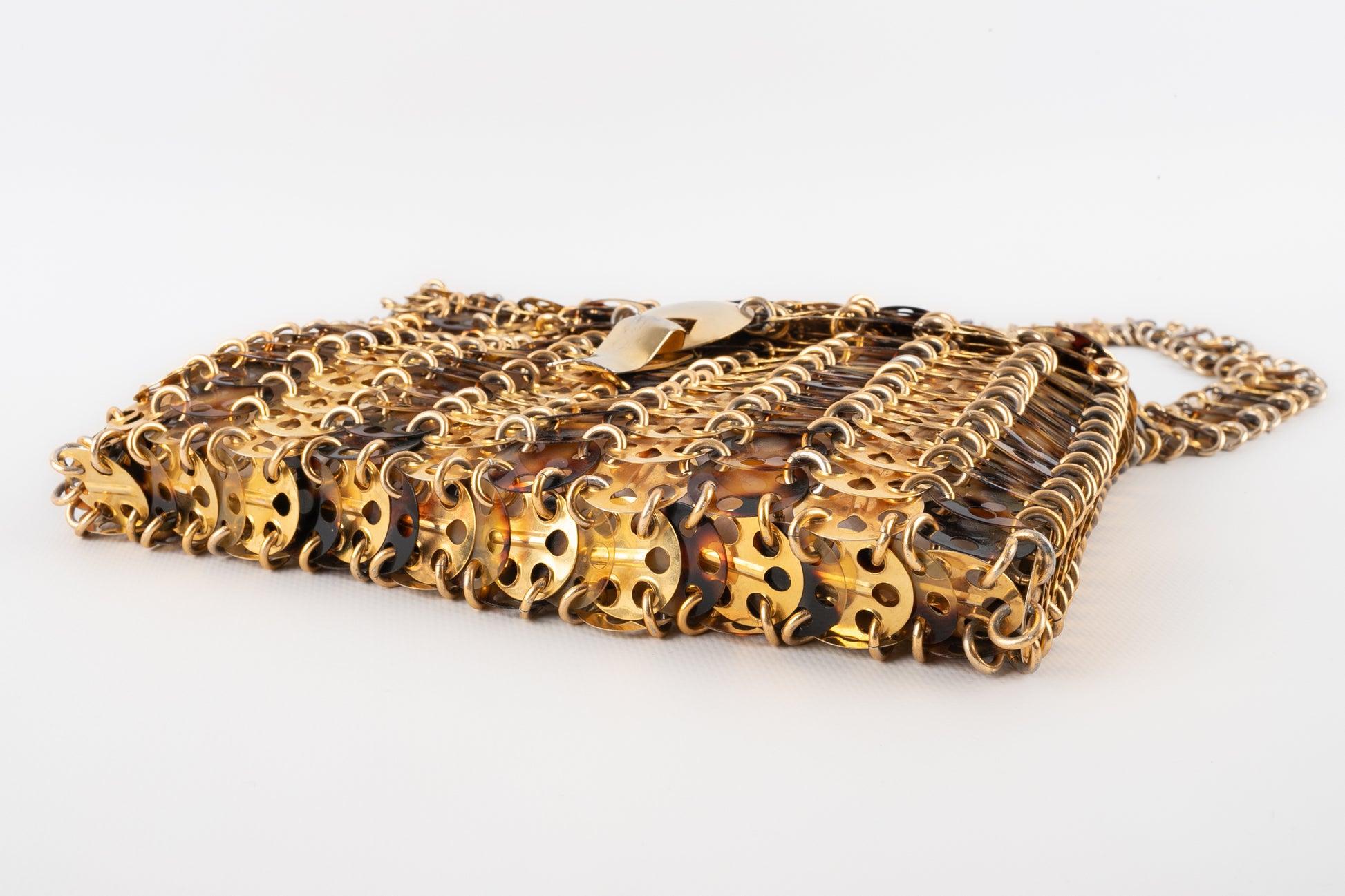 Women's Paco Rabanne Bag with Golden Metal Pastilles, 1969