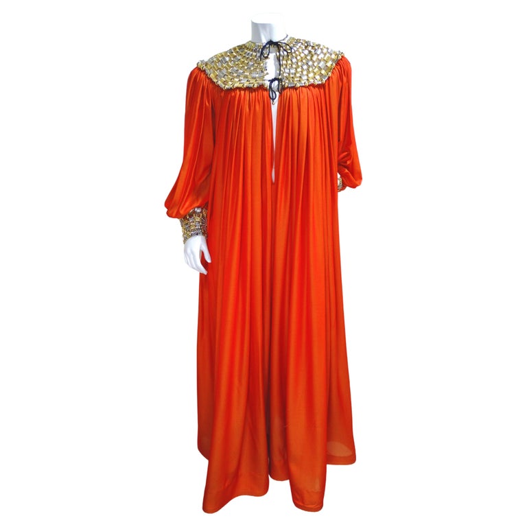 Paco Rabanne Beaded Caftan Gown For Sale