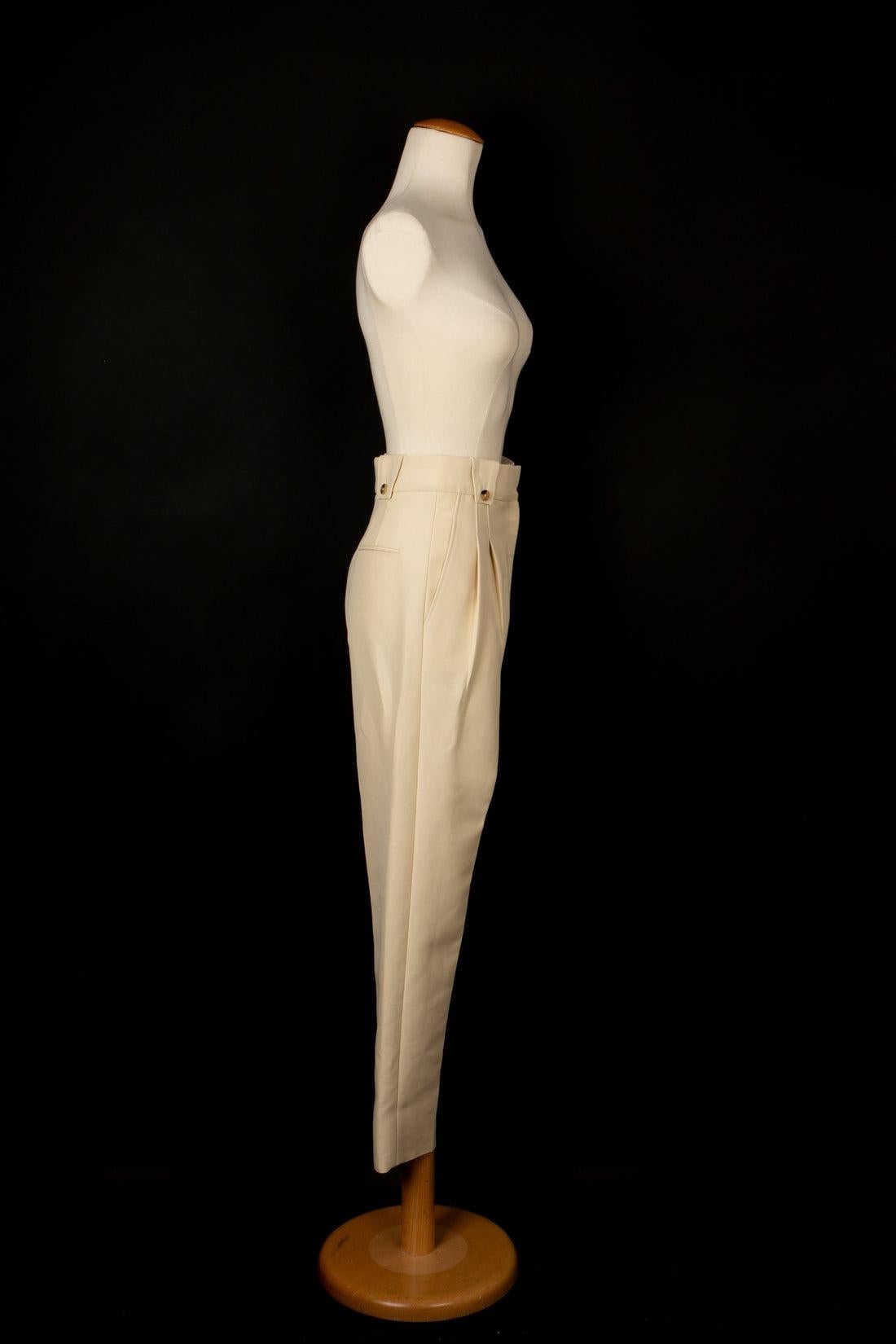 Women's Paco Rabanne Beige Pegged Pants, 2020 For Sale