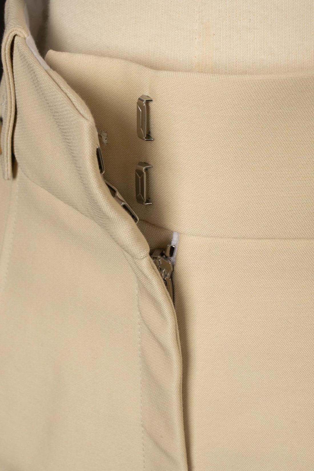 Paco Rabanne Beige Pegged Pants, 2020 For Sale 3