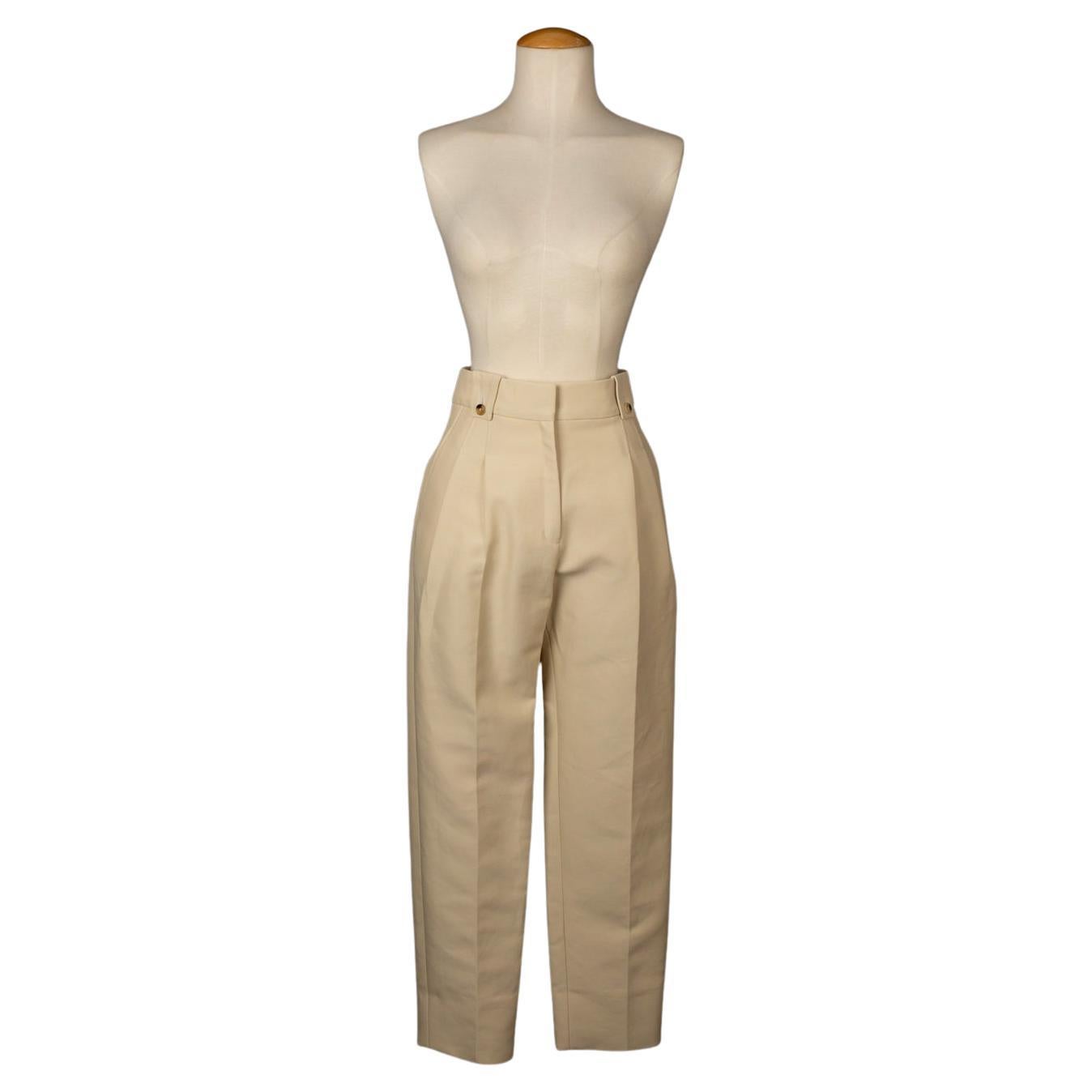 Paco Rabanne Beige Pegged Pants, 2020 For Sale