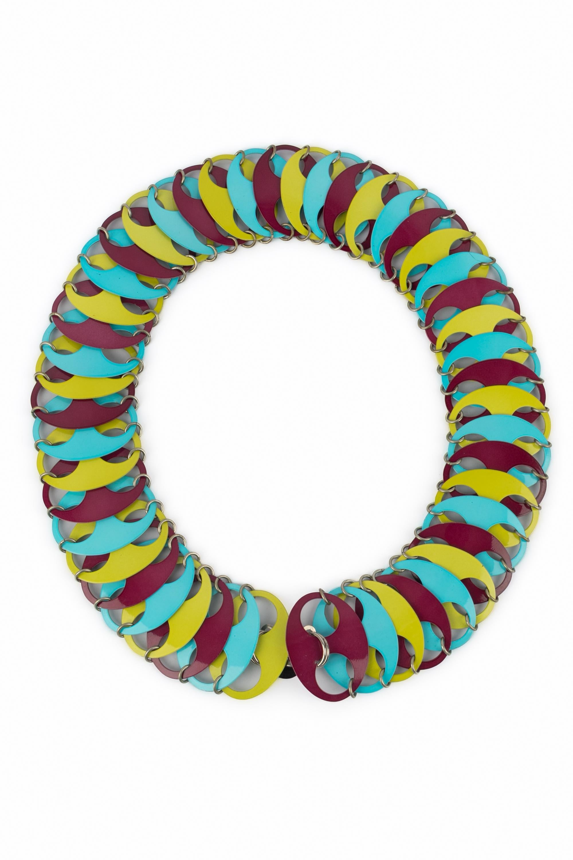 Paco Rabanne Gürtel-Halskette (Blau) im Angebot