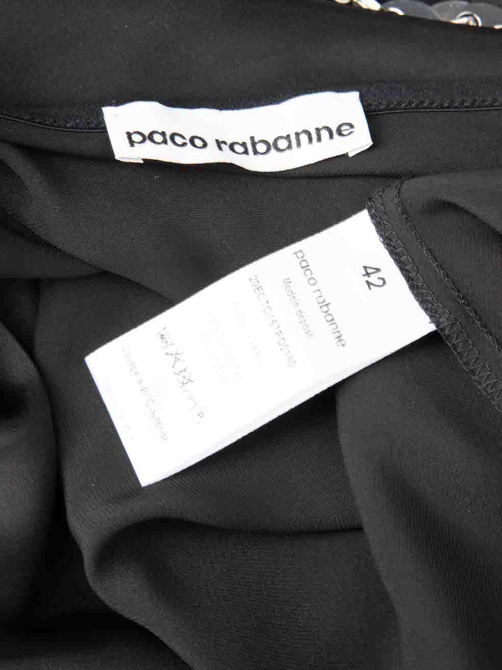 Women's Paco Rabanne Black Chain Strap Top Size XL