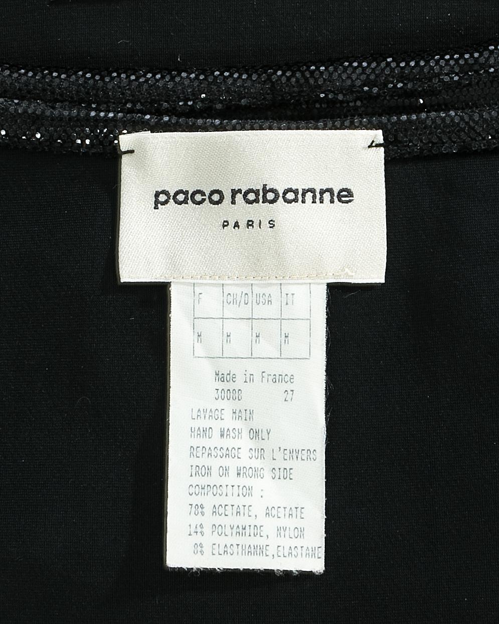Paco Rabanne black cropped vest with embroidered dragon, fw 1997 3