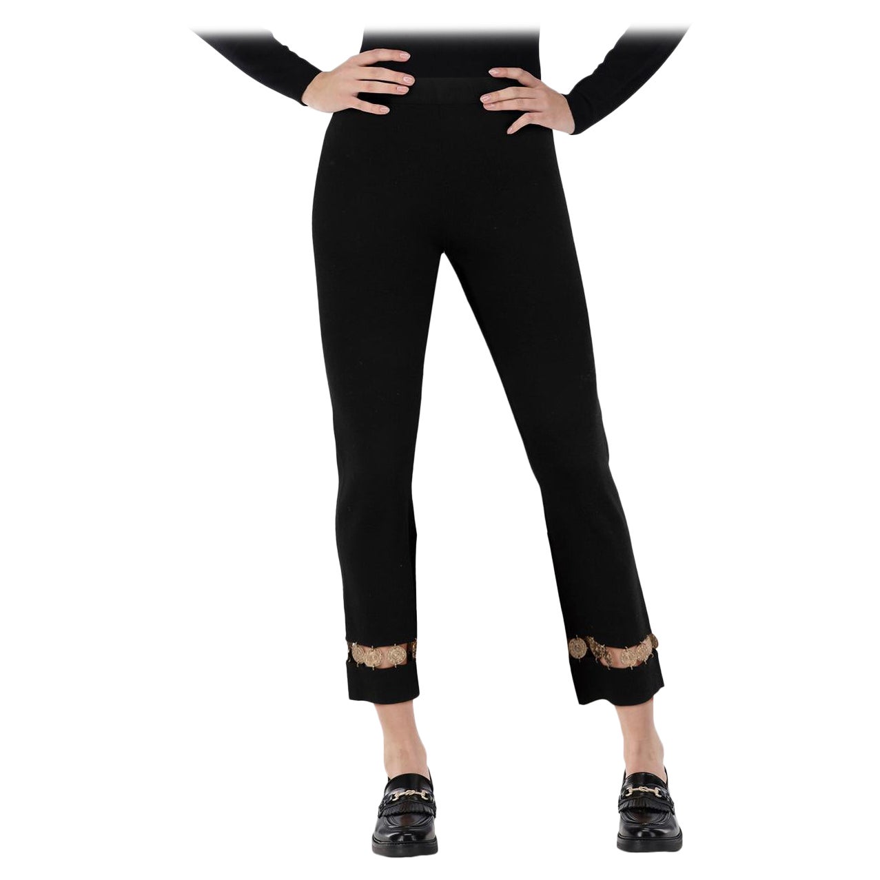 Paco Rabanne Pantalones tobilleros acampanados negros Talla XS