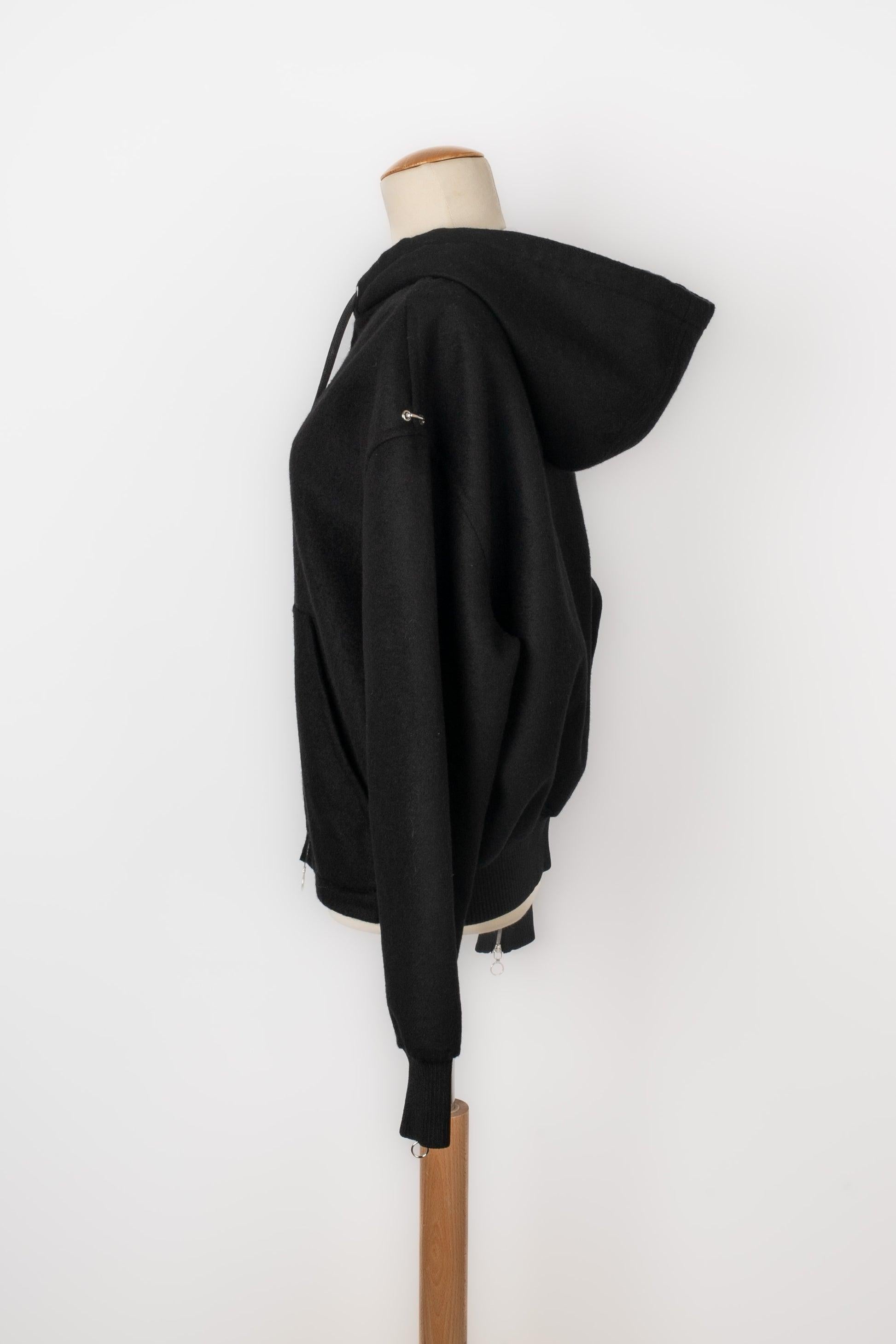 Women's Paco Rabanne Black Hooded Jacket For Sale