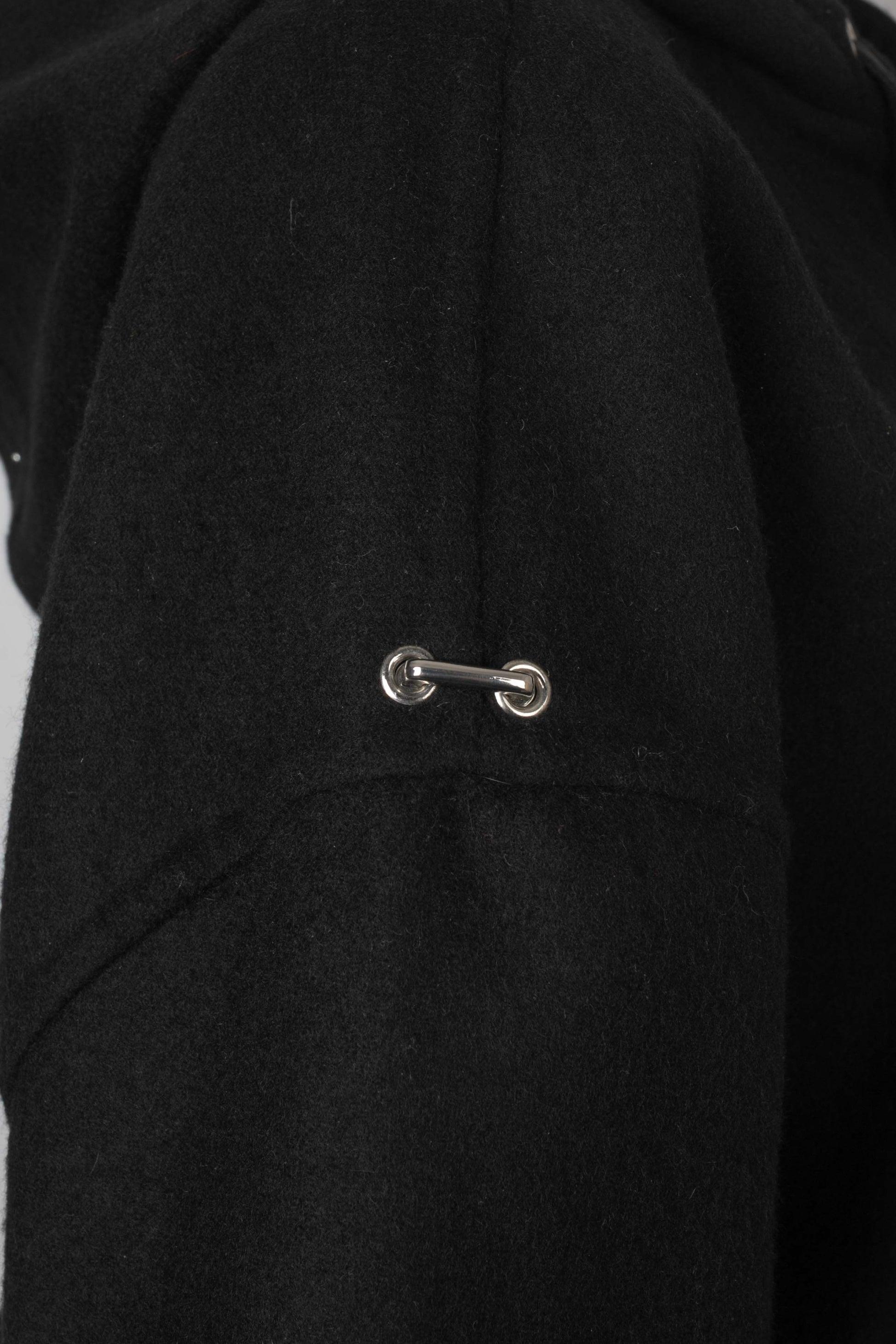 Paco Rabanne Black Hooded Jacket For Sale 3