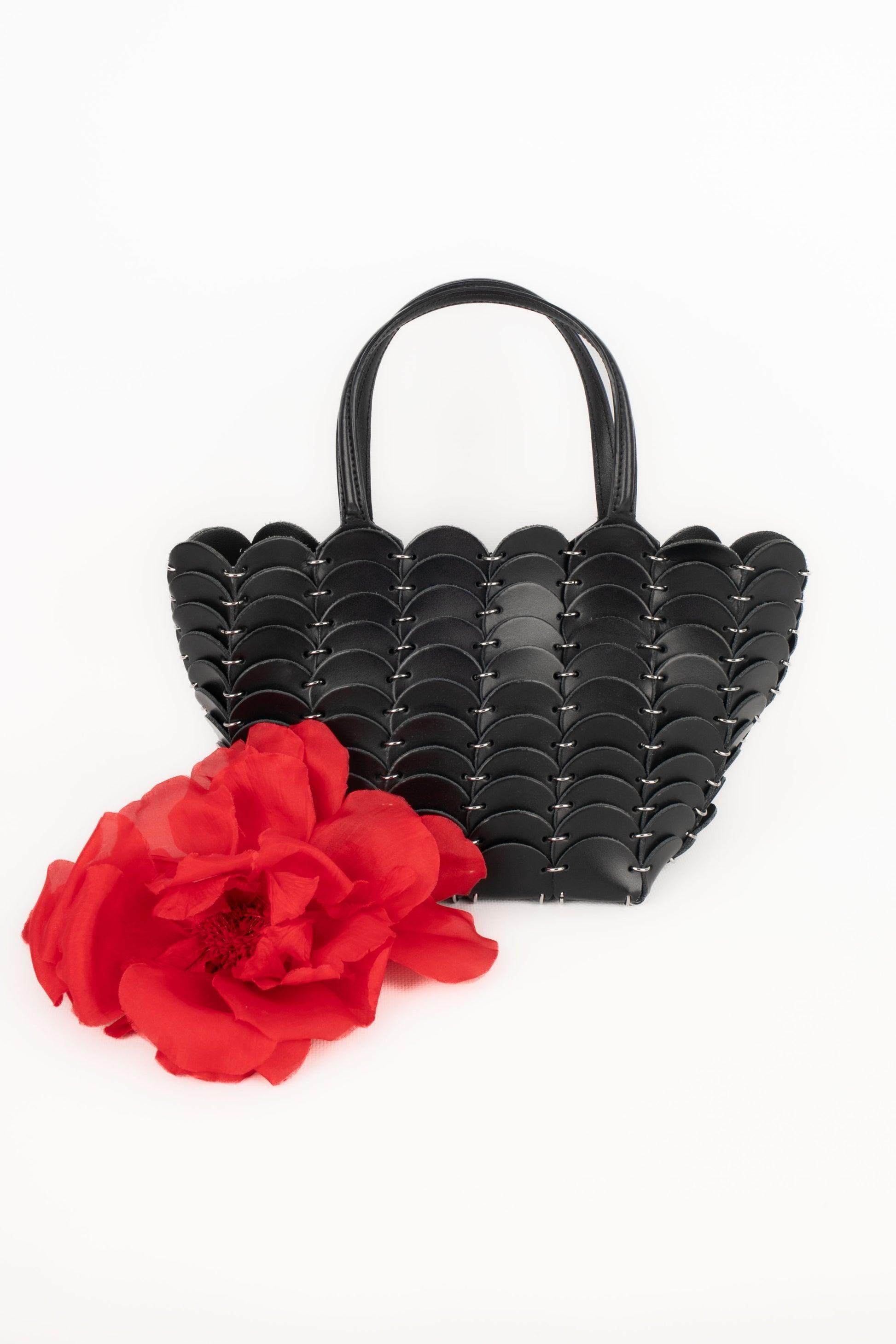 Paco Rabanne Black Leather Bag For Sale 6