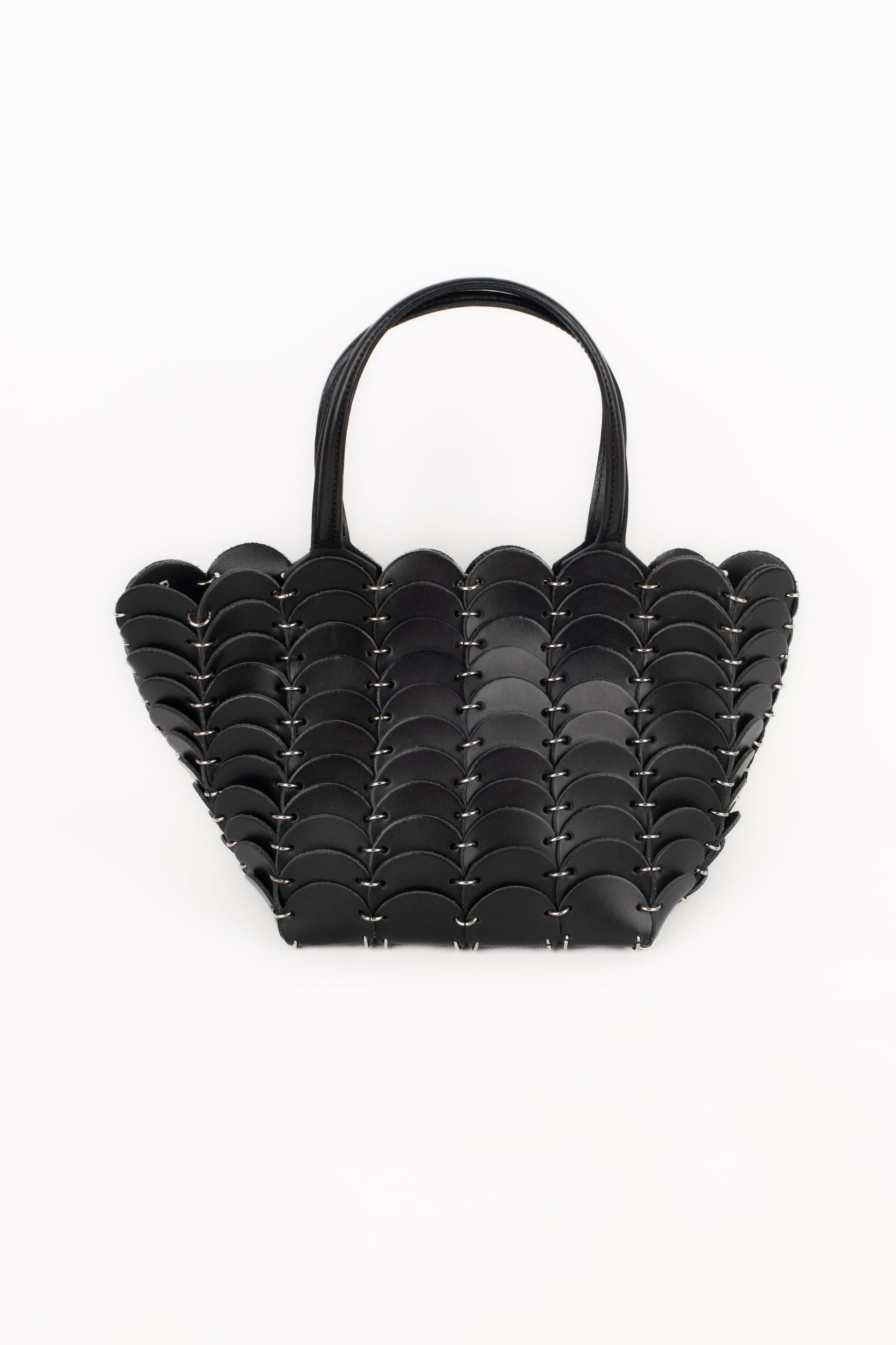 Paco Rabanne Black Leather Bag In Excellent Condition For Sale In SAINT-OUEN-SUR-SEINE, FR