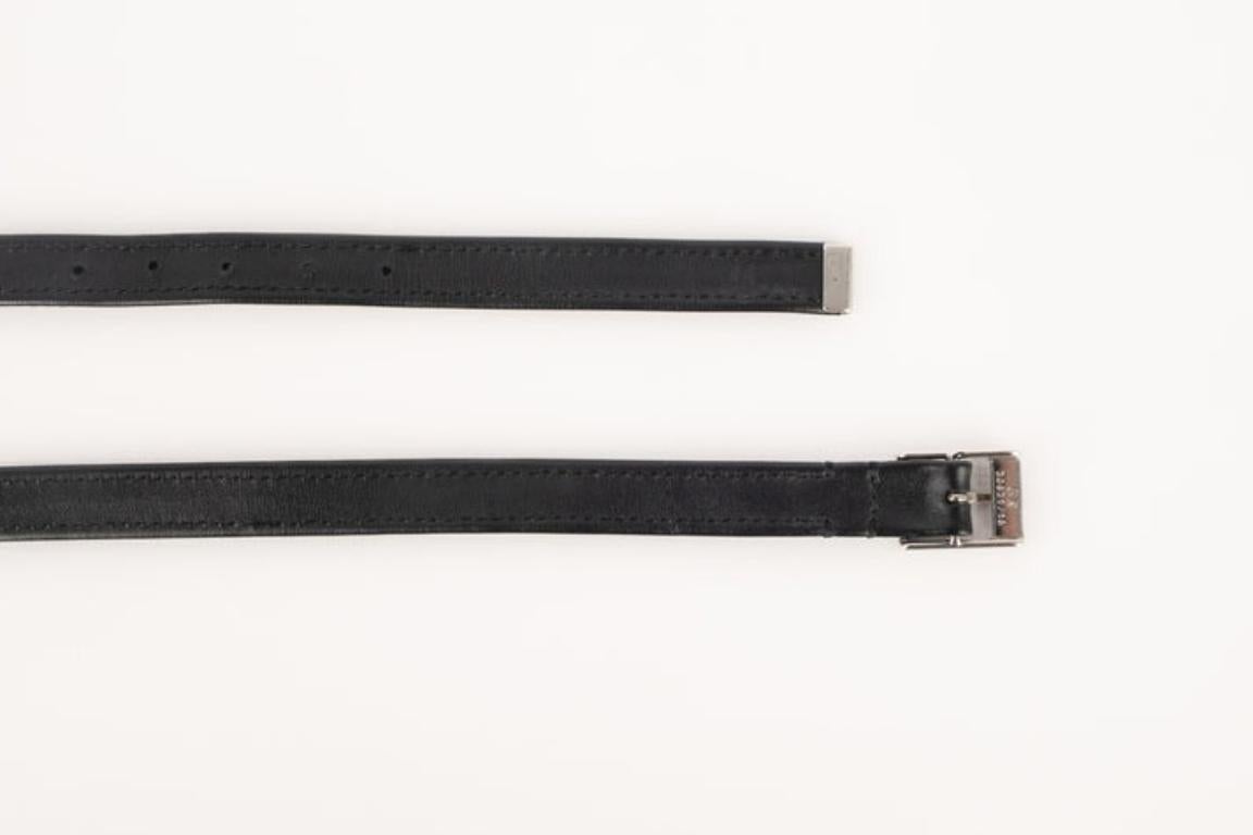 Paco Rabanne Black Leather Belt For Sale 3