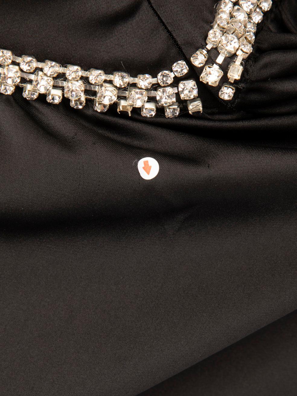Paco Rabanne - Robe longue noire ornée de cristaux, taille XS Pour femmes en vente
