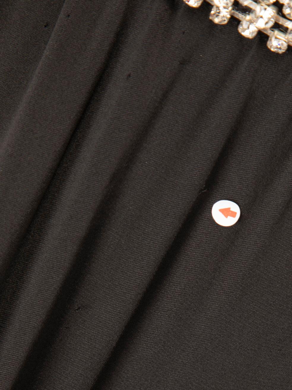 Paco Rabanne - Robe longue noire ornée de cristaux, taille XS en vente 1