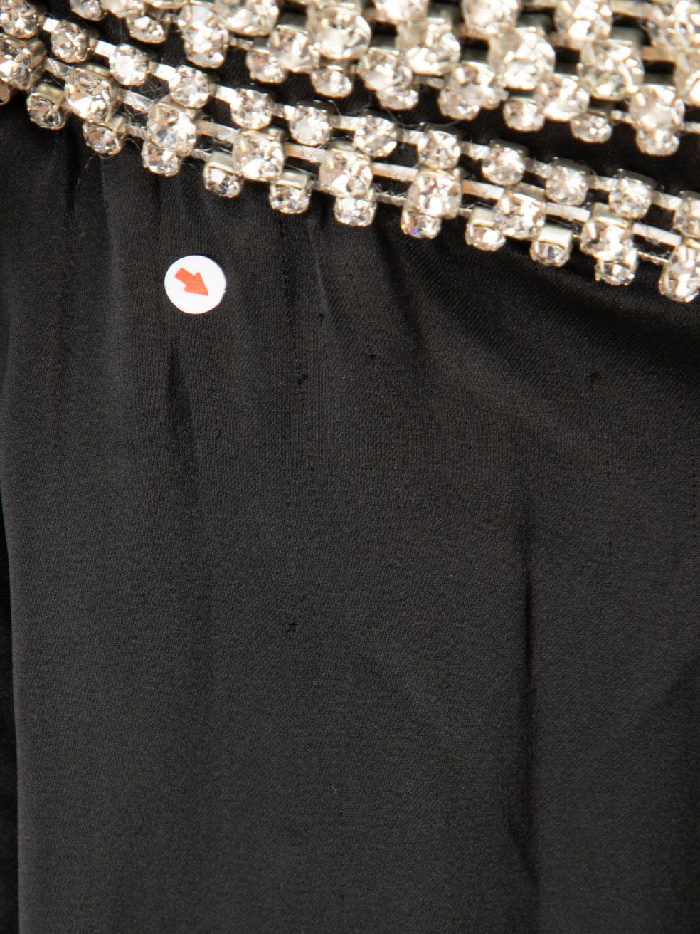 Paco Rabanne - Robe longue noire ornée de cristaux, taille XS en vente 3