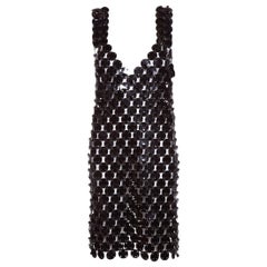 PACO RABANNE  Black Rhodoid Dress SZ 10