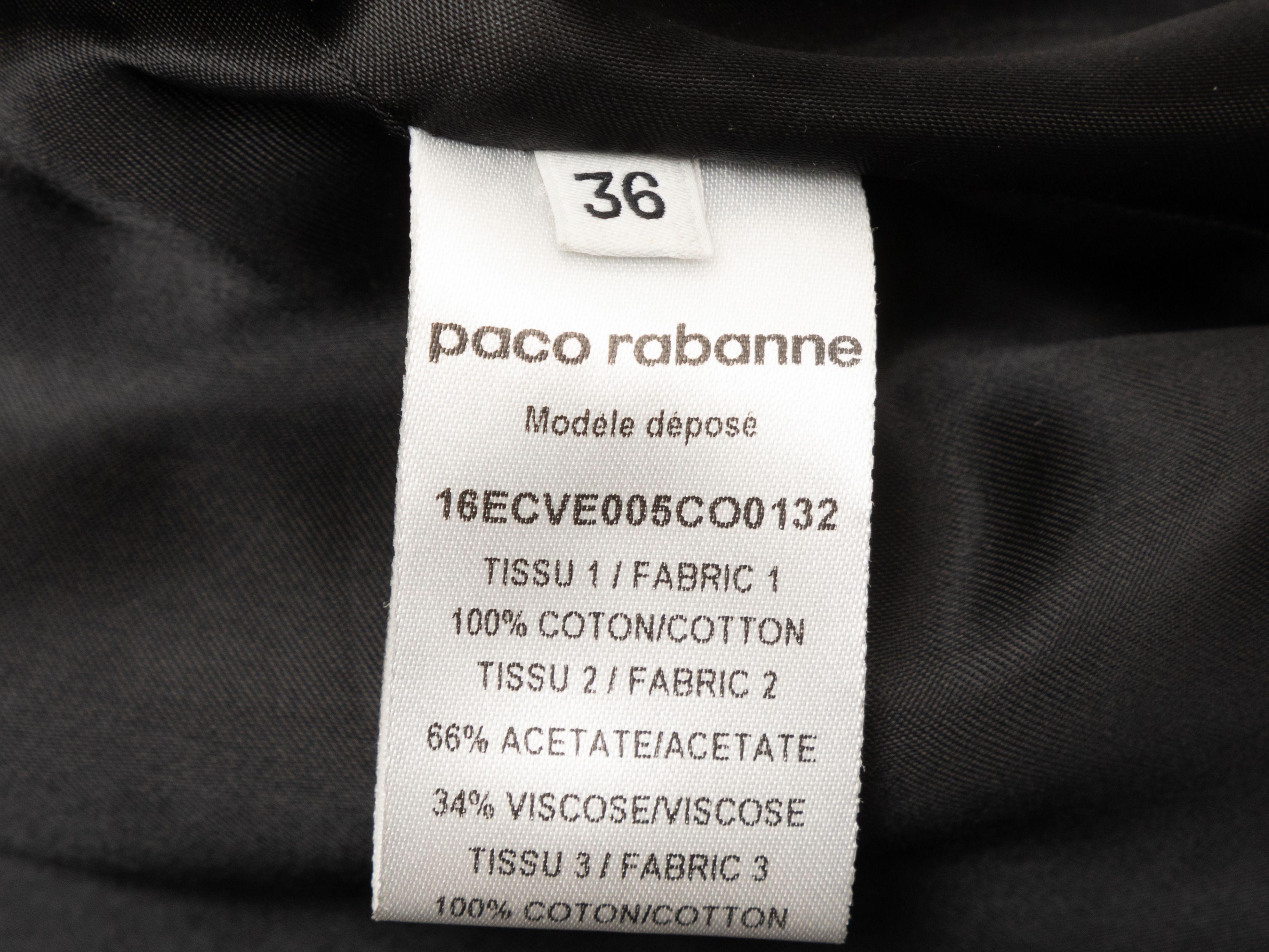 Paco Rabanne  Black Seersucker Fringe-Trimmed Blazer In Good Condition In New York, NY