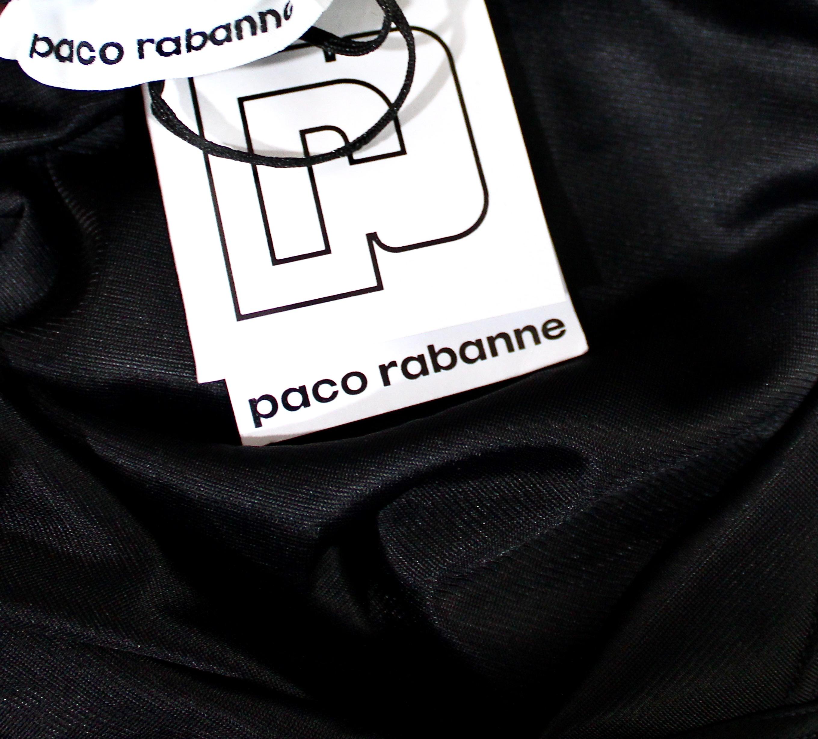 Paco Rabanne - Mini robe ornée de chaînes en métal argenté et noir en vente 6