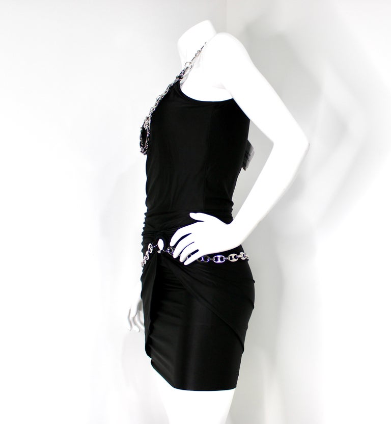 paco rabanne-esque silver chain mini dress Chain Mini Dress Silver