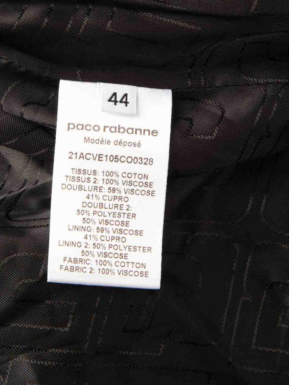 Paco Rabanne Black Velvet Faux Pearl Blazer Size XXL 2
