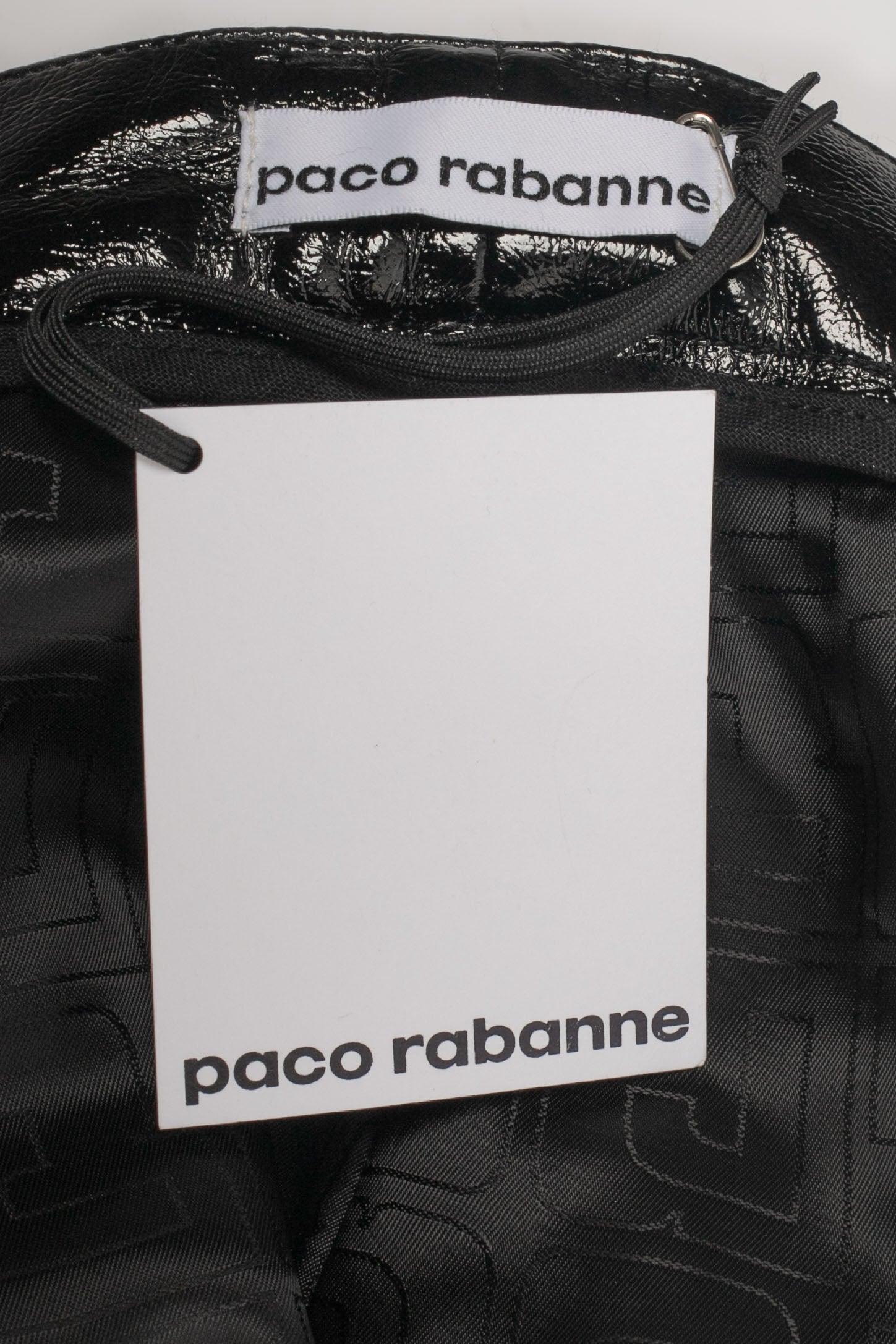 Paco Rabanne Black Vinyl Pants, 2021 For Sale 5