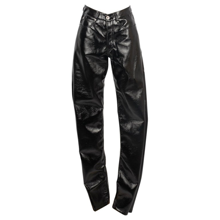 Paco Rabanne Black Vinyl Pants, 2021 For Sale at 1stDibs