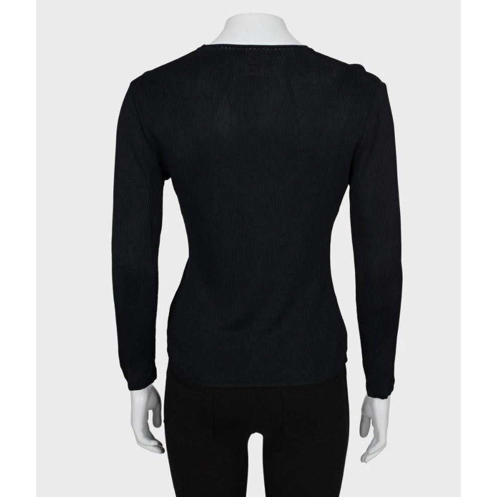 Paco Rabanne Schwarzer Viskose-Strickpullover - Sz. 38/ M im Zustand „Gut“ im Angebot in Krakow, PL