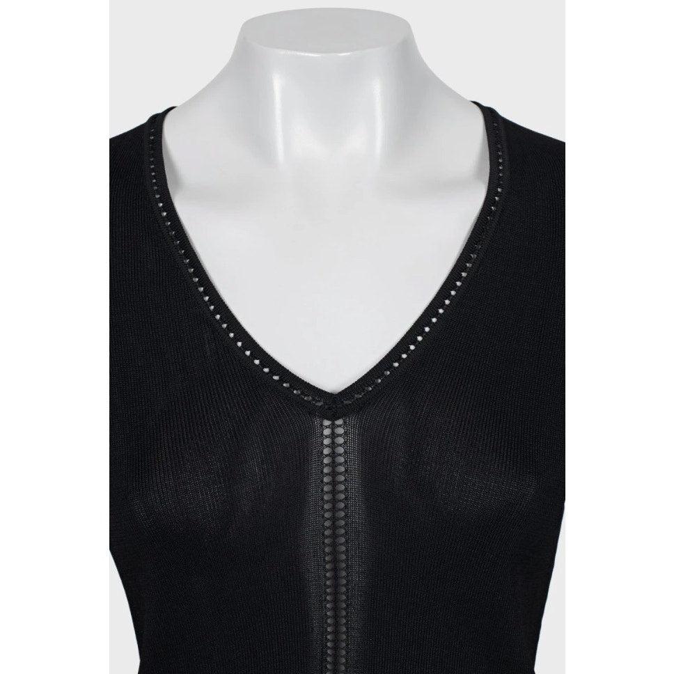 Paco Rabanne Schwarzer Viskose-Strickpullover - Sz. 38/ M für Damen oder Herren im Angebot