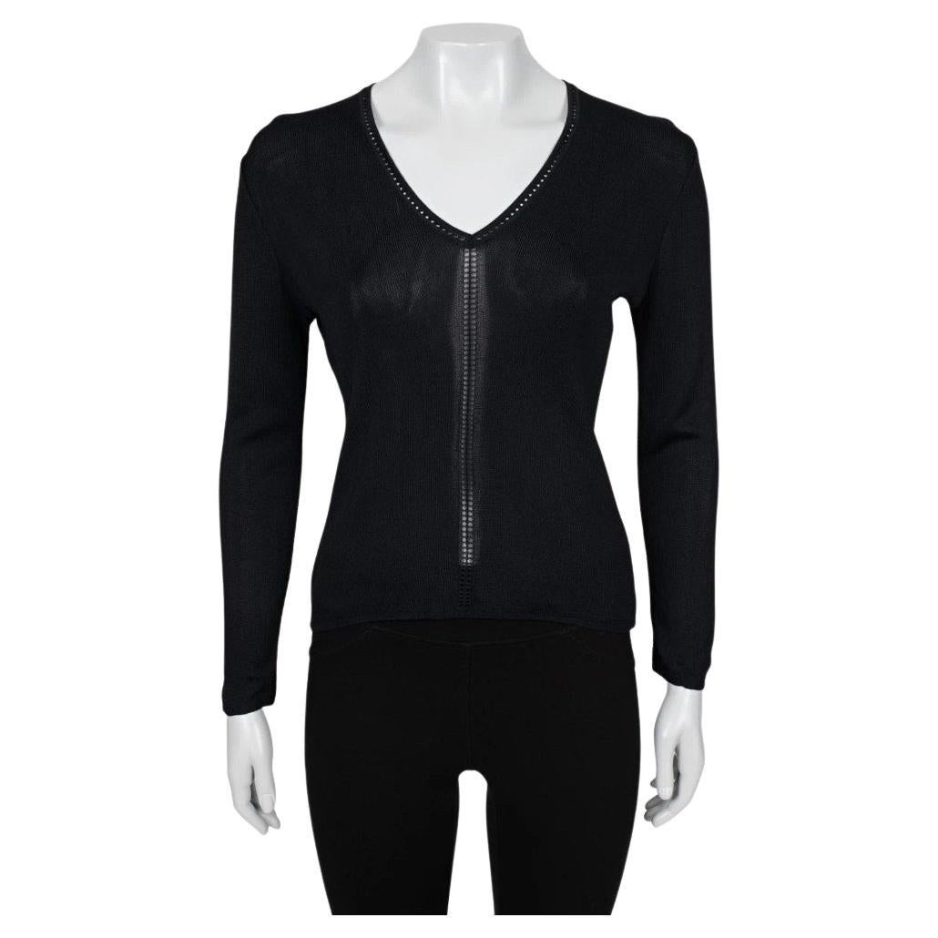 Paco Rabanne Pull en maille de viscose noire - Sz. 38/ M