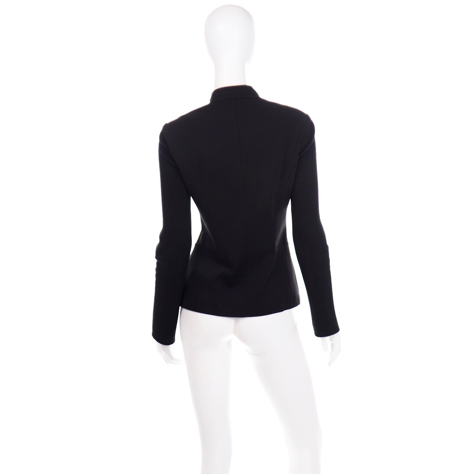 Women's Paco Rabanne Black Zip Front Jacket  For Sale